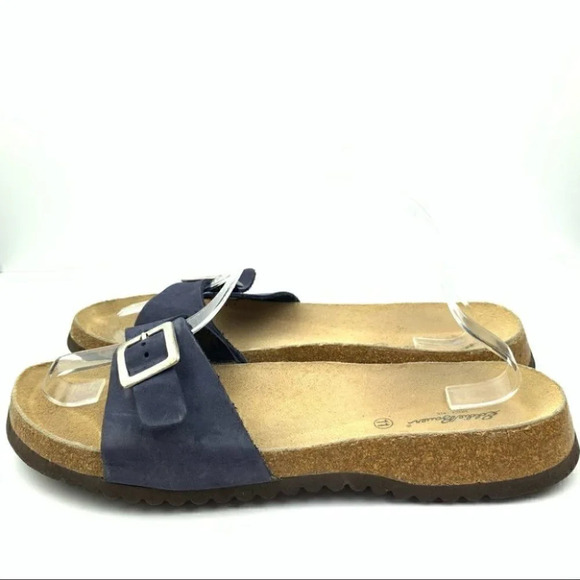 Eddie Bauer sandals size 11 navy blue suede slides - Picture 4 of 11